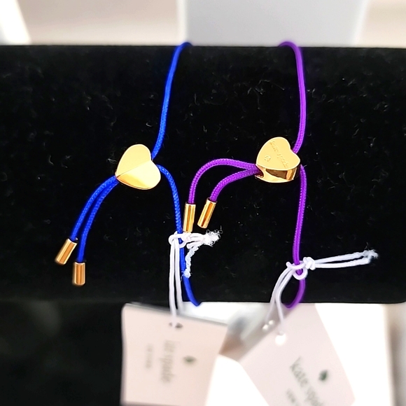 (BNWT) Kate Spade Everyday Spades Friendship Bracelet - BLUE - Picture 4 of 5